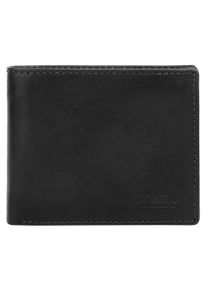 Geldb&ouml;rse mano "DON SIMON", Damen, schwarz, Leder, unifarben, Kleinlederwaren Geldb&ouml;rse, echt Leder