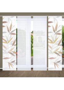 Schiebegardine HOME IN GREEN "RANDOW" Gr. 1, bunt, B:60cm H:245cm, Polyester, Gardinen, Schiebegardine, SET DIGITALDRUCK,BAMBUSOPTIK RECYCELT