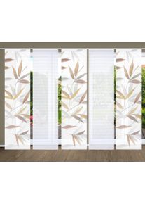 Schiebegardine HOME IN GREEN "RANDOW" Gr. 1, bunt, B:60cm H:245cm, Polyester, Gardinen, Schiebegardine, SET DIGITALDRUCK,BAMBUSOPTIK RECYCELT