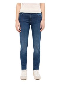 Slim-fit-Jeans Mustang "Damen Style Crosby Relaxed Slim", Damen, Gr. 40, L&auml;nge 34, blau (741 blau), Denim/Jeans, 85% Baumwolle, 13% Polyester, 2% Elasthan, unifarben, slim fit, Jeans Slim-fit-Jeans