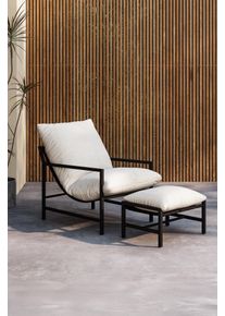 Gartenlounge-Sessel VENTURE HOME "Corso, gepolstertes Loungem&ouml;bel f&uuml;r entspannte Outdoor-Momente", schwarz, B:70cm H:68cm T:86cm, 100% Polyester, Sessel, Gartenlounge-Sessel, Outdoorstuhl, Terassenstuhl, komfortabel, Stoffbezug, outdoor-geeignet