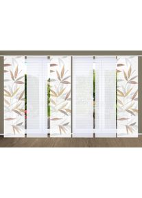 Schiebegardine HOME IN GREEN "RANDOW" Gr. 1, bunt, B:60cm H:245cm, Polyester, Gardinen, Schiebegardine, SET DIGITALDRUCK,BAMBUSOPTIK RECYCELT