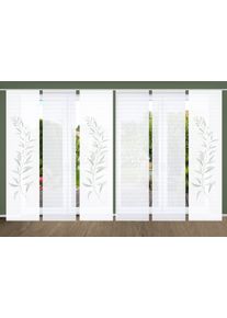 Schiebegardine HOME IN GREEN "CELSO" Gr. 1, gr&uuml;n (mint), B:60cm H:245cm, Polyester, Gardinen, Schiebegardine, SET DIGITALDRUCK,BAMBUSOPTIK RECYCELT