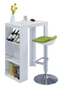 Bartisch Vcm "Holz Bartisch Tresen Stehtisch Bistrotisch Oktola", wei&szlig;, B:80cm T:50cm, Tische, Bartisch
