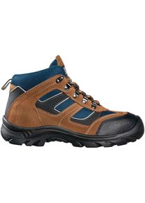 Sicherheitsschuh SAFETY JOGGER WORKS "X2000" Gr. 47, braun (braun, blau), 47, Obermaterial: 50% Rindsleder Leather cow. 50% Textilmaterial TEXMAT., Schuhe, Sicherheitsschuh