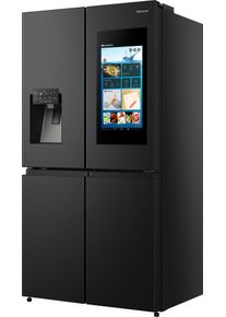 HISENSE Multi Door "RQ760N4IFE", Energieeffizienz: E, silber (schwarz), B:91,4cm H:178,5cm T:72,5cm, K&uuml;hlschr&auml;nke, Total No Frost, Multi Door