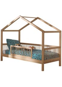 Hausbett Vipack "Forrest mit hochwertiger und stabiler Verarbeitung, Made in Europe", buche natur, buche natur, buche natur, B:97,5cm H:170cm L:207,5cm, Betten, Hausbett, wahlweise ohne oder mit Textilhimmel oder Rausfallschutz