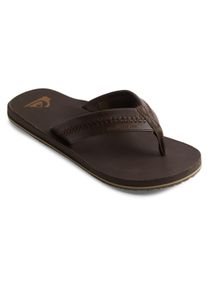 Sandale Quiksilver "Carver Natural", Herren, Gr. 12(45), braun (braun 1), Obermaterial:Obermaterial: Leder / Futter: Textil / Au&szlig;ensohle: Gummi;, Schuhe Sandale