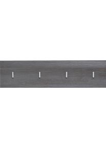 Garderobenpaneel Home Affaire "Sovana", eichefarben rauchsilber, B:80cm H:21cm T:2cm, Holzwerkstoff, Garderobenpaneele, Garderobenpaneel, Wandpaneel zur Wandmontage - (B/T/H) 80/2/21 cm