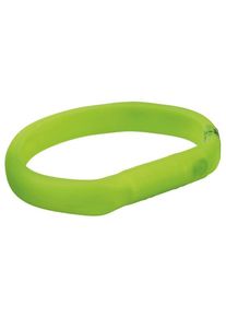 Trixie Flash Light Band USB Adjustable LED Safety Collar Green Size: L-XL 70cm/18mm