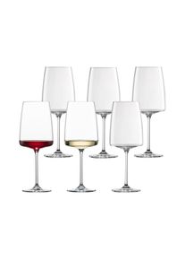 Weinglas ZWIESEL GLAS "Weingl&auml;ser Vivid Senses 660 ml 6er Set transparent", bunt (transparent), 6 tlg., Glas, Trinkgef&auml;&szlig;e, Weinglas