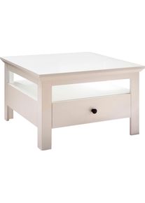 Couchtisch Home Affaire "&Ouml;rebro", wei&szlig;, B:70cm H:45cm T:70cm, Tische, Couchtisch, Couchtisch mit Schubkasten & Vollauszug - (B/T/H) 70/70/46 cm