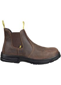Sicherheitsschuh SAFETY JOGGER WORKS "Jackman" Gr. 48, braun (dunkelbraun), 48, Obermaterial: 50% Rindsleder Leather cow. 50% Lammleder LEL., Schuhe, Sicherheitsschuh
