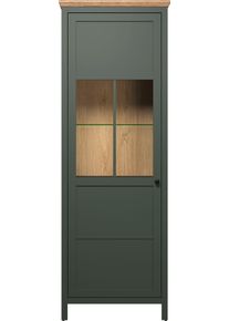 Vitrine Home Affaire "Vienna", tannengr&uuml;n, eiche, B:69cm H:198cm T:39cm, FSC-zertifizierter Holzwerkstoff, Schr&auml;nke, Vitrine, Standvitrine mit Beleuchtung und 5 F&auml;chern im Landhausstil