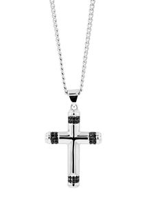 Adelia&acute;s Kette ohne Anh&auml;nger ADELIA&acute;S "Herren Halskette mit Anh&auml;nger &iquest; Kreuz aus Edelstahl" Gr. 50, schwarz, Halsketten, Herren, Edelstahl, Kette ohne Anh&auml;nger