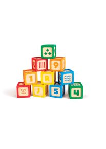 Spielbausteine HAPE "ABC-Spielsteine", bunt, Spielbausteine, Kinder, Holz, Spielbausteine, aus Holz und Silikon
