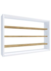 Mid.you , Wei&szlig;, Honigeiche , Holzwerkstoff , 60x40x10 cm ,