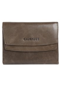 Geldb&ouml;rse Chiemsee, Damen, grau (taupe), Leder, leicht gl&auml;nzend, unifarben, Kleinlederwaren Geldb&ouml;rse, echt Leder