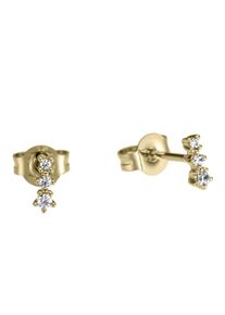 Paar Ohrstecker Firetti "Schmuck Geschenk Gold 585 Ohrschmuck poliert", gold (gelbgoldfarben), Ohrringe, Damen, 0,09 P2 = erkennbare Einschl&uuml;sse, Diamanten Gelbgold 585, Diamanten, Gelbgold 585, Paar Ohrstecker, mit Brillant - Krappenfassung