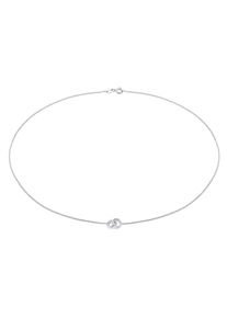 Kette mit Anh&auml;nger Elli "Halskette Choker Kreis Geo 925 Silber" Gr. 40, silber, Halsketten, Damen, Silber 925 (Sterlingsilber), Kette mit Anh&auml;nger