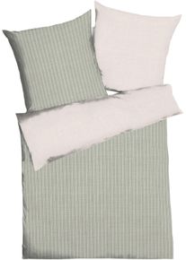 Bettw&auml;sche Kaeppel "Eternity", gr&uuml;n (khaki), B/L: 155cm x 220cm, 1 Stk., 1 Stk., Feinbiber, B/L: 80cm x 80cm, 2 Stk., Feinbiber, Obermaterial: 100% Baumwolle, Bettw&auml;sche, Bettw&auml;sche