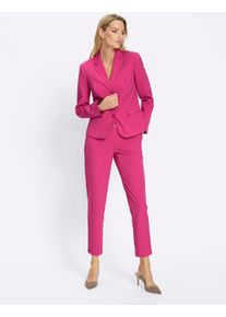 Hosenanzug Heine, Damen, Gr. 50, Normalgr&ouml;&szlig;en, pink (fuchsia), 63% Polyester, 34% Viskose, 3% Elasthan, Anz&uuml;ge Hosenanzug