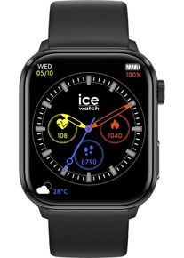 Ice Watch Smartwatch ICE-WATCH "ICE smart 2.0", schwarz (schwarz, schwarz), Smartwatches, Smartwatch, Armbanduhr, Damenuhr, Herrenuhr, Silikonarmband
