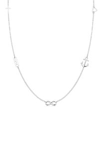 Kette mit Anh&auml;nger Elli "Halskette Kreuz Herz Infinity Anker Stern 925 Sterling Silber" Gr. 40, silber, Halsketten, Damen, Silber 925 (Sterlingsilber), Kette mit Anh&auml;nger