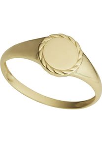 Siegelring Firetti "Schmuck Geschenk Gold 333 Damenring Goldring Kreis / rund" Gr. 18, gold (gelbgoldfarben), Fingerringe, Damen, 18, Gelbgold 333, 1,7mm, Siegelring