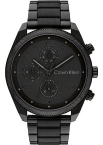 Multifunktionsuhr Calvin Klein "ARCHITECTURAL MULTI", schwarz, Armbanduhren, Herren, Multifunktionsuhr, Quarzuhr, Armbanduhr, Herrenuhr, Datum, Edelstahlarmband