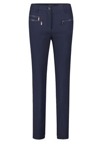 Stoffhose Betty Barclay "Perfect Body-Hose mit Rei&szlig;verschlusstaschen", Damen, Gr. 44, EURO, blau (dunkelblau), Obermaterial: 88% Polyamid PA. 12% Elasthan EL., Hosen Stoffhose