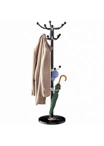 Casaria Kledingrek Zwart met marmeren voet 173cm
