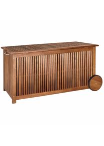 Casaria Gartenbox Akazienholz 350L mit Innenplane 124x52x58cm wetterfest