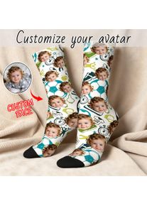 CUTE Customized face-shaped socks DIY Unisex customized socks Personalized picture socks Photo socks Customized socks as gifts
