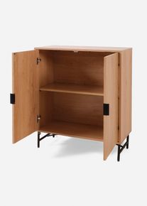 bonprix Kommode Lamellenfront, beige, Gr.90x80 cm, Kommode mit Lamellenfront und Akzenten