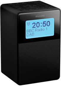 Philips Uhrenradio "TAR 5100", schwarz, B:10,1cm H:16,08cm T:9,9cm, Radios, Radiowecker, DAB+/UKW, Sleep-Timer,Doppelalarm,Spritzwasserschutz IPX4, Uhrenradio