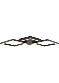Brilliant LED Deckenleuchte "Tavora", schwarz, H: 5cm, Leuchten, LED-Profilleuchte, 61 x 28 cm, 2500 lm, 3000 K, Metall, schwarz, LED Deckenleuchte