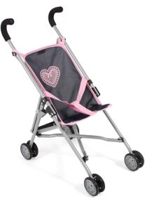 Bayer Chic 2000 Puppenbuggy CHIC2000 "Roma, Mini-Buggy", bunt (navy rosa), Puppenwagen, KinderB:29cm H:57cm T:50cm, Kunststoff, Metall, Stoff, Puppenbuggy, B:29cm H:57cm T:50cm