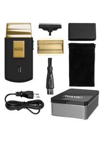 Elektrorasierer WAHL "Travel Shaver", gold (goldfarben), ElektrorasiererB:4,6cm H:10cm T:2cm, Kunststoff, Elektrorasierer, Kompaktes Design, LED-Ladenanzeige, B:4,6cm H:10cm T:2cm