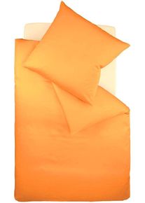 Bettw&auml;sche Fleuresse "Colours in 135x200, 155x220 oder 200x200 cm", gold (golden), B/L: 155cm x 200cm, 1 Stk., 1 Stk., Mako-Satin, B/L: 80cm x 80cm, 2 Stk., Mako-Satin, Obermaterial: 100% Baumwolle, Bettw&auml;sche, Bettw&auml;sche, Bettw&auml;sche aus 100% Baumwolle, uni, mit Rei&szlig;verschluss