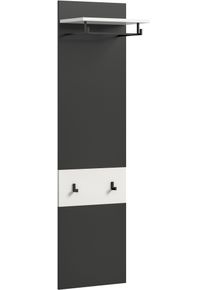 Garderobenpaneel Home Affaire "REHAT, TOPSELLER, H&ouml;he 165 cm, Hutablage, 2 Haken, Garderobenstange", basalt grau, wei&szlig;, B:45cm H:165cm T:29cm, Holzwerkstoff, Garderobenpaneele, Garderobenpaneel, Paneel, Wandboard, Garderobe, Garderobenleiste, Garderobenboard