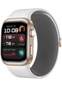 Smartwatch Huawei "Watch D2", gold (wei&szlig;, gold), Smartwatches, 1,82 &Prime;, Smartwatch, 4,62cm (1,82 Zoll) AMOLED, EKG, IP68, Aufpumparmband