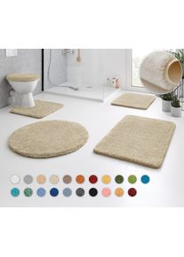 Badematte Kleine Wolke "RELAX", beige (sandbeige), H:30mm, Polyacryl, Badematten, Badematte, Badteppich, meliert, rechteckig, rund & als Set erh&auml;ltlich