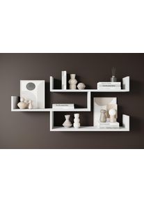 Wandboard Home Affaire "Wandregal Trio", wei&szlig;, B:119,1cm H:55cm T:18cm, Holzwerkstoff, Regale, Wandboard, H&auml;ngeregal mit 3 Ablagefl&auml;chen, modernes Design, variabel einsetzbar