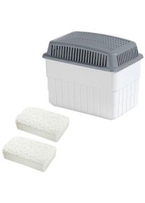 Luftentfeuchter Wenko "Feuchtigkeitskiller", grau (wei&szlig;, grau), B:24cm H:16cm T:15cm, Luftentfeuchter, Luftentfeuchter, 2 x 1 kg