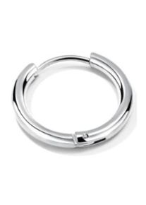Single-Creole Firetti "Schmuck Geschenk Ohrschmuck einzeln Classic" Gr. 12, silber (edelstahlfarben), Ohrringe, Damen, 12, Edelstahl, Single-Creole