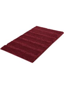 Badematte Kleine Wolke "Monrovia" Gr. 3, rot (burgund), H:23mm, Kunstfaser, Badematten, Badematte, Badteppich, Uni Farben, gestreift, aus Mikrofaser, waschbar