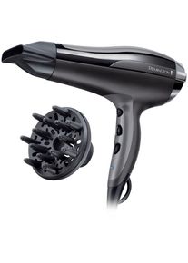 Haartrockner Remington "Pro-Air Turbo (D5220)", grau (anthrazit, hellgrau), HaartrocknerB:21,3cm H:26,4cm T:21,3cm, Haartrockner, leicht & leistungsstark, mit Ionenpflege, W&auml;rmeverteilung + Diffusor, B:21,3cm H:26,4cm T:21,3cm
