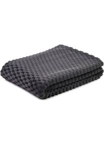 G&ouml;zze Wohndecke G&Ouml;ZZE "Decke 3D - Bubbles", grau (anthrazit), B:150cm L:200cm, Polyester, Wohndecken, Wohndecke, Jacquard gewebte Decke in 3D Optik