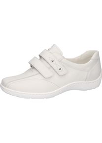 Waldl&auml;ufer Klettschuh WALDL&Auml;UFER "HENNI", Damen, Gr. 5 (38), wei&szlig;, Nappaleder, Schuhe Klettschuh, Bequemschuh, Slipper mit abgepolstertem Schaftrand und Komfortweite H
